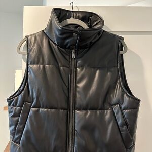 Anthropologie Black Puffer Vest